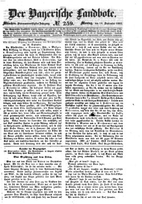 Der Bayerische Landbote Montag 16. September 1861