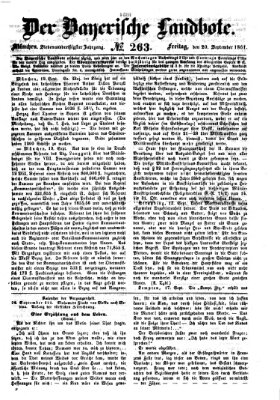 Der Bayerische Landbote Freitag 20. September 1861