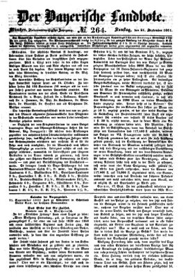 Der Bayerische Landbote Samstag 21. September 1861