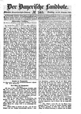 Der Bayerische Landbote Sonntag 22. September 1861