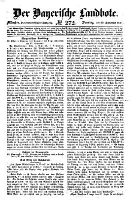 Der Bayerische Landbote Sonntag 29. September 1861