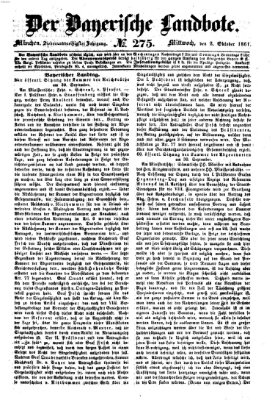 Der Bayerische Landbote Mittwoch 2. Oktober 1861