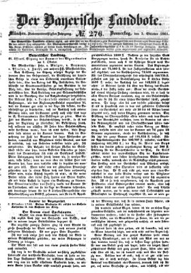 Der Bayerische Landbote Donnerstag 3. Oktober 1861