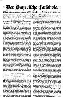 Der Bayerische Landbote Freitag 11. Oktober 1861