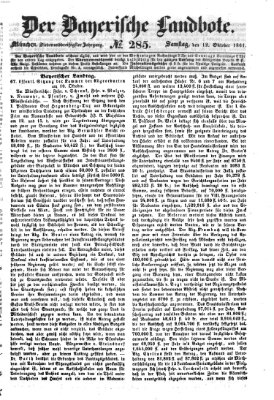 Der Bayerische Landbote Samstag 12. Oktober 1861