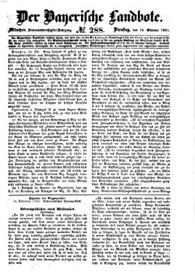 Der Bayerische Landbote Dienstag 15. Oktober 1861