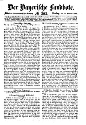 Der Bayerische Landbote Samstag 19. Oktober 1861