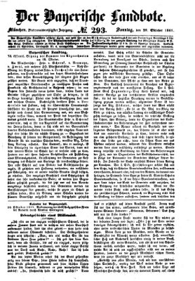 Der Bayerische Landbote Sonntag 20. Oktober 1861