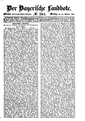 Der Bayerische Landbote Montag 21. Oktober 1861