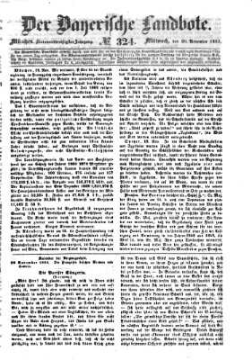 Der Bayerische Landbote Mittwoch 20. November 1861