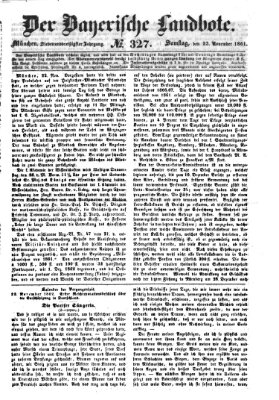 Der Bayerische Landbote Samstag 23. November 1861