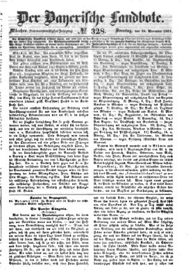 Der Bayerische Landbote Sonntag 24. November 1861