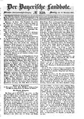 Der Bayerische Landbote Montag 25. November 1861