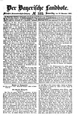 Der Bayerische Landbote Donnerstag 28. November 1861