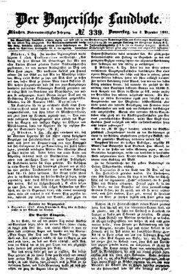 Der Bayerische Landbote Donnerstag 5. Dezember 1861