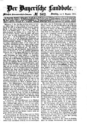 Der Bayerische Landbote Sonntag 8. Dezember 1861