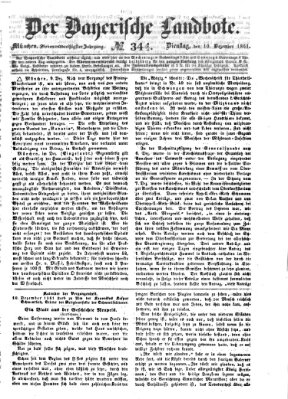 Der Bayerische Landbote Dienstag 10. Dezember 1861