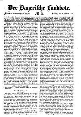 Der Bayerische Landbote Freitag 3. Januar 1862