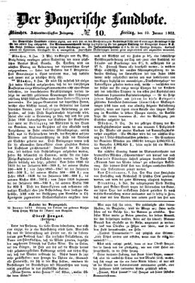 Der Bayerische Landbote Freitag 10. Januar 1862