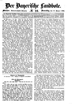 Der Bayerische Landbote Donnerstag 16. Januar 1862