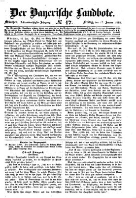 Der Bayerische Landbote Freitag 17. Januar 1862