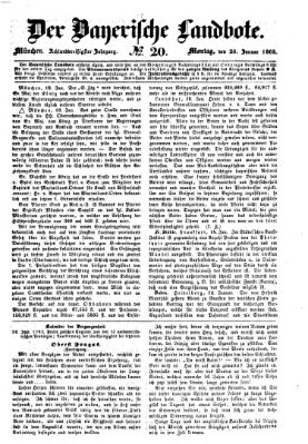 Der Bayerische Landbote Montag 20. Januar 1862