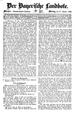 Der Bayerische Landbote Montag 27. Januar 1862