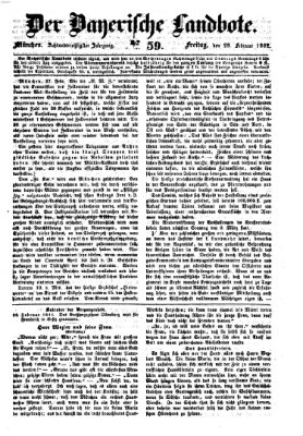 Der Bayerische Landbote Freitag 28. Februar 1862