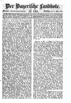 Der Bayerische Landbote Sonntag 11. Mai 1862