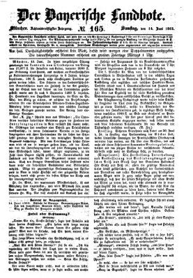 Der Bayerische Landbote Samstag 14. Juni 1862