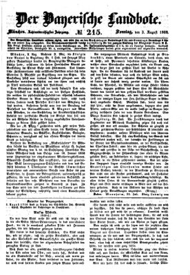 Der Bayerische Landbote Sonntag 3. August 1862