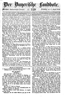 Der Bayerische Landbote Sonntag 17. August 1862