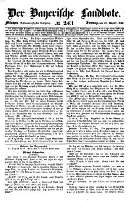 Der Bayerische Landbote Sonntag 31. August 1862