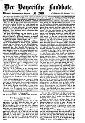 Der Bayerische Landbote Freitag 26. September 1862