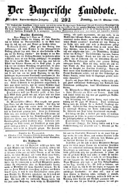 Der Bayerische Landbote Sonntag 19. Oktober 1862