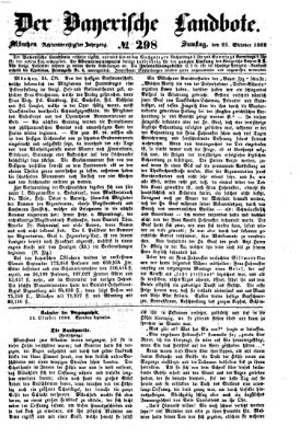 Der Bayerische Landbote Samstag 25. Oktober 1862