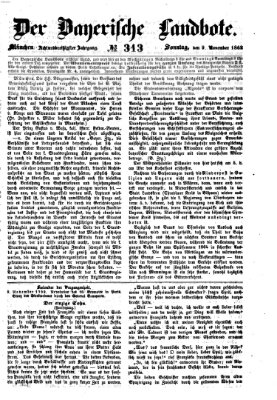 Der Bayerische Landbote Sonntag 9. November 1862