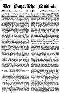 Der Bayerische Landbote Freitag 14. November 1862