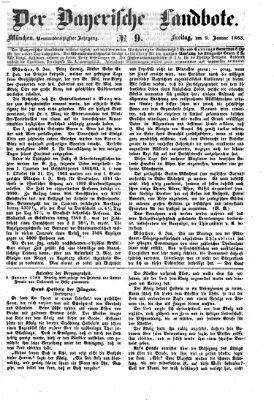 Der Bayerische Landbote Freitag 9. Januar 1863