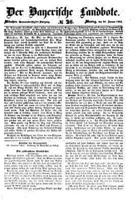 Der Bayerische Landbote Montag 26. Januar 1863