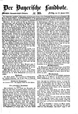 Der Bayerische Landbote Freitag 30. Januar 1863