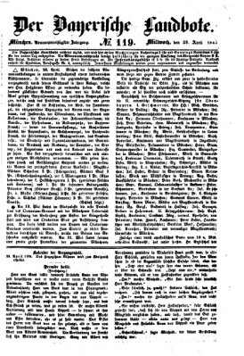 Der Bayerische Landbote Mittwoch 29. April 1863