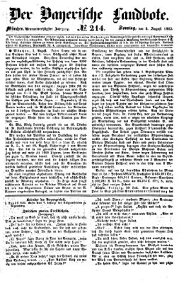 Der Bayerische Landbote Sonntag 2. August 1863