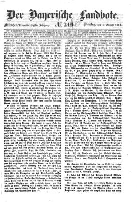 Der Bayerische Landbote Dienstag 4. August 1863