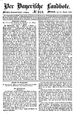 Der Bayerische Landbote Mittwoch 19. August 1863