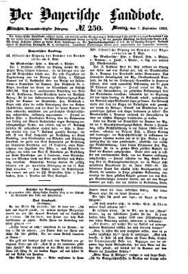 Der Bayerische Landbote Montag 7. September 1863