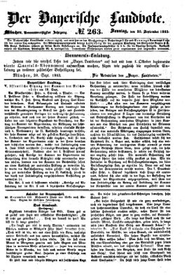 Der Bayerische Landbote Sonntag 20. September 1863