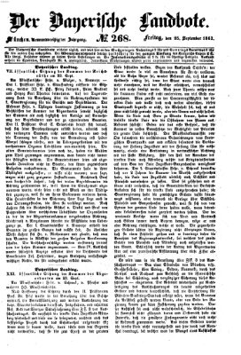 Der Bayerische Landbote Freitag 25. September 1863