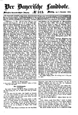 Der Bayerische Landbote Montag 9. November 1863