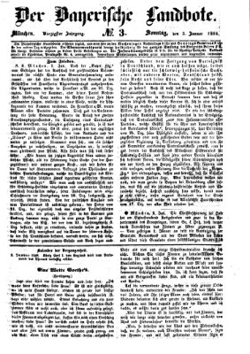 Der Bayerische Landbote Sonntag 3. Januar 1864